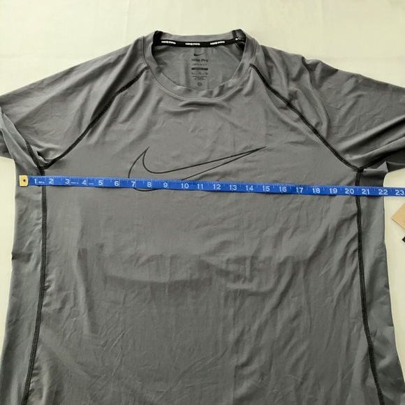 Men's Nike Pro Dri-FIT Slim Fit Tee Men's Training Size XL Charcoal Grey NEW - Picture 7 of 14